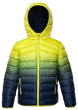 Rokka&Rolla Boys' Reversible Lightweight Puffer Jacket Hooded Water-Resistant Winter Coat
