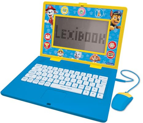 Lexibook - La Pat' Patrouille - Ordinateur Éducatif Bilingue Français/Anglais, Jouet pour Enfants, 170 Activités pour Apprendre, S'amuser et Jouer du Piano, Grand écran - JC599PAi1