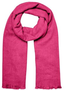 VERO MODA Vero Moda Schal aus weichem Stoff Fransenrand.,fuchsia,Einheitsgröße