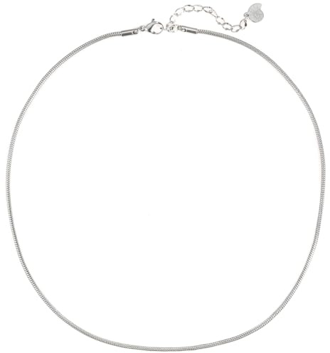 Happiness Boutique Damen Runde Schlangenkette | Elegante Basis Kette ohne Anhänger | Wasserfeste Edelstahl-Kette in Gold - Rosegold, Silber