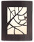 Lightbox Vintage Außen Wandlampe - 29 x 23 x 9 cm - rostfarbene Outdoor Wandleuchte mit Blatt-Muster - spritzwassergeschützt (IP44) - E27, max. 40 W - aus Metall/Kunststoff - in Dunkelbraun