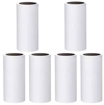 Oiamker Fusselrolle Ersatzrolle 6 Rollen, Extra Klebrige Fusselrolle Kleidung, Fusselroller für Kleidung, Haare, Katzenhaare, Hundehaare, 60 Blatt/Rollen