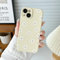 ZTOFERA Hülle für iPhone 15, Nette Gänseblümchen Muster Matte Flüssige Silikon Handyhülle, Weiche Schützende Stoßfänger Abdeckung für iPhone 15 6,1 - Beige