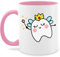Tasse Tassen 325ml - Karneval & Fasching - Zahnfee I Zahnarzt I Zahn Fee Geschenk Zahnarzthelferin I Zahnmedizin Geschenkidee - 325 ml - Rosa - karnevalstasse fasching- zähne faschingstasse
