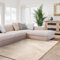 Interiyou Fargo - Teppich Wohnzimmer 160x230 cm Beige - Kurzflor Waschbar und rutschfest - Flauschiger Fellteppich aus Kunstfell - weicher Langflor Fell