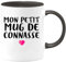 quotedazur - Tasse Mon Petit Mug De Connasse - Humour Tasse a Cafe Cadeau Rigolo Original Humoristique Fun à Message Pour Femme - Idée Cadeau Amie Marraine Tata Maman Mamie - Noir/Céramique