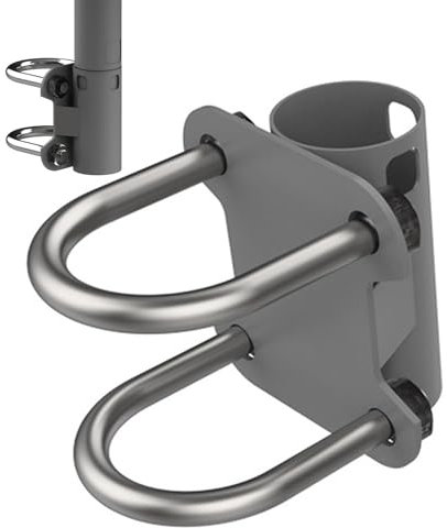 Support De Poteau D'antenne – Pince De Support De Mât De Station Météo, Pince De Poteau De Support D'antenne | Support Croisé De Mât D'antenne Réglable, Support en U pour Antenne De Voiture, Support