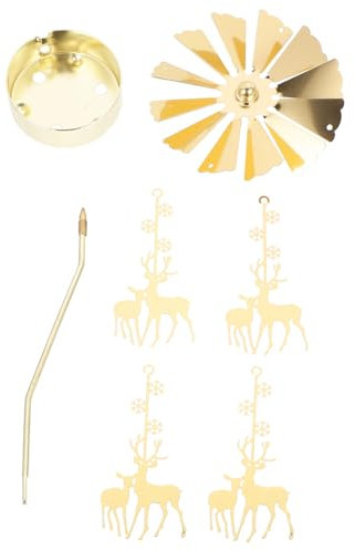 Cabilock 1 Stück Elch Drehbare Malerische Laterne Duftkerze Drehbarer Kerzenhalter Tischdekoration Elch Kerzenhalter Krippendekoration Weihnachtskerze Elch Kerzenständer Goldenes