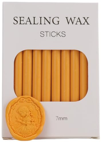 Orange Wax Seal Sticks, Atopbb 26pcs Klebepistole Wachs Seal Sticks für Wachs Seal Stempel, Mini WachsSeal GunSticks für 0.28'' Klebepistole Hochzeitseinladungen, Karten Umschläge (Orange gelbe)