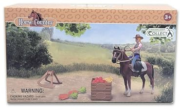 CollectA Horse, Rider & Accessories Set - Riding Playset, Animal Toys & Figures, Realistic & Hand Painted, Gifts For Toddlers & Kids, Age 3 Years +