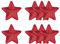 YELARXI Sequin Star Iron on Patches Embroidered Sew Sequin Glitter Patch Appliques, 2.8x2.8 Fit for DIY Shoes Hats Backpacks Clothing Repair - (8 Pack, Red)