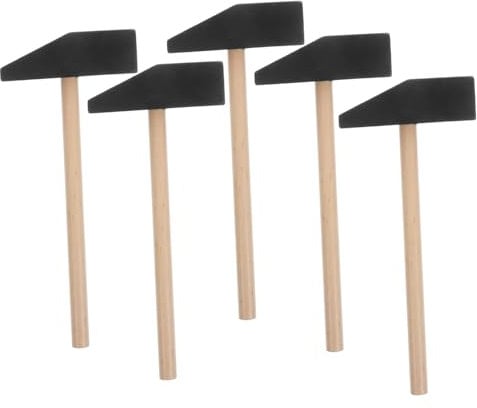 HANABASS 5pcs Mini Wooden Hammers Toy Mallets for Boys and Girls Building Blocks Safe and Creative Playset for Building Blocks Diy, Enhances Coordination and Imagination