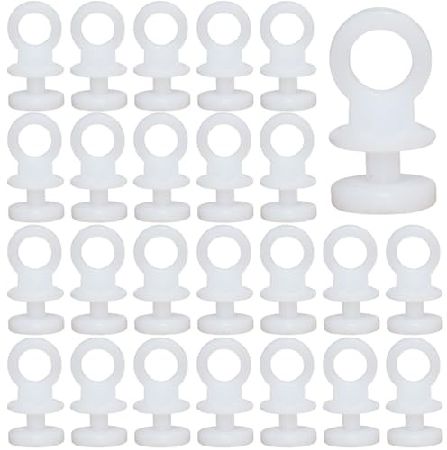JYNXOR 100 ganci per tende da 9 mm, ganci per tende universali, per appendere, gancio per tenda in plastica, accessori per tende da doccia