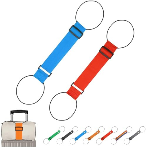Robuste, verstellbare Gepäckverbindungsgurte for vielseitige Anwendungen, Gepäckverbindungsgurte for Koffer, sicheres Stapeln und freihändiges Reisen, elastisches Seil(2pcs-e)