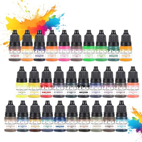Farbpigmente Für Gießpulver 30x5ml Gießpulver Farbe Pigment Auf Wasserbasis Für Modellbau DIY & Kreativprojekte Handwerk