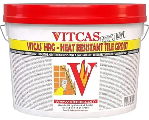 VITCAS 2.5kg Heat Resistant White Grout – Tile Grout - Heat Temperature Grout – Fire proof