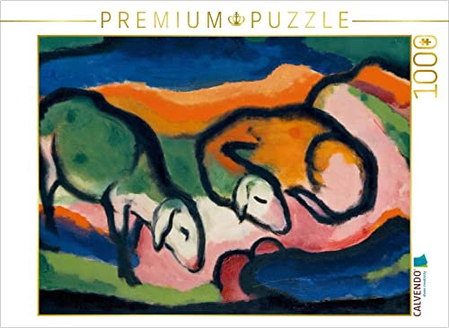 CALVENDO Puzzle Franz Marc. Schafe, 1912 1000 Teile Puzzle quer | Lege-Größe cm Foto-Puzzle für glückliche Stunden