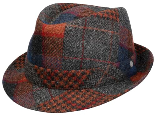 CAPPELLISHOP Merino Patchwork Trilby Cappello Prodotto in Italia Unisex Autunno Inverno