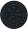 Glow Dark Vegvisir Viking Compass Norse Rune Morale Tactical PVC Rubber 3D Fastener Patch (Subdued)