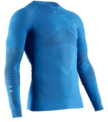 X-Bionic Herren Energizer 4.0 Shirt Round Neck Long Sleeves Men, Teal Blue/Anthracite, M