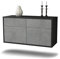 Dekati Lowboard Austin hängend (92x47x35cm) Korpus anthrazit matt - Front Beton Optik - Push to Open - hochwertige Leichtlaufschienen
