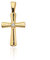 Kreuz Anhänger Gold Gelbgold Weißgold 585 14K Goldanhänger Kettenanhänger Diamanten Brillanten für Damen Jungen