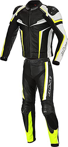 Büse Mille 2-Teiler Motorrad Lederkombi, schwarz/weiß/gelb, 50