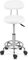 Bonnlo Adjustable Salon Massage Stool Swivel Chair with Upholstered Seat, Rolling Wheels Hydraulic Gas Lift for Hairdressing Spa Salon Beauty Tattoo Therapy Barber Bar,White