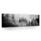 Bilder Schwarz weiß Wald Nebel Panorama Modern Schlafzimmer Wohnzimmer Leinwandbilder Wandbild Kunstdruck Wandbilder Wand Bild auf Leinwand UV-Beständig Aufhängefertig (PP13564, O3 (145 x 45 cm))