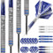 Unicorn World Champion Natural Dartpfeile, blau/Silber, 21 g