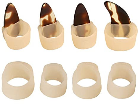 MILISTEN Guzheng Nagelset Daumenfinger Picks Guzheng- Nagelabdeckungen Bassfinger Picks String- Instrumentenfinger- Picks Kieselgel Kind Chuanbei Einfach