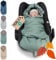 ULLENBOOM Einschlagdecke Babyschale, 100% OEKO-TEX Materialien, Salbeigrün (Made in EU) - Babydecke für Kindersitz oder Kinderwagen, kuschelige Decke für Babys, Ideal für Herbst und Winter