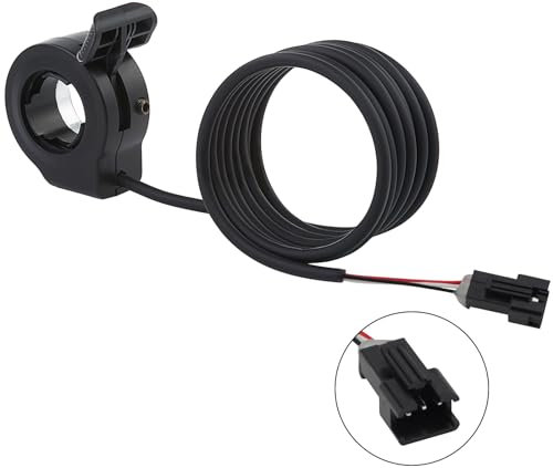 baluoqi Elektrische Fahrrad Daumen Drossel Finger Drossel Beschleuniger Geschwindigkeitsregelung für Ebike 12V-72V Universal Daumen Drossel (3Pin, SM Stecker)