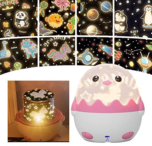 MUSUNFE Star Night Light Projector for Girls, Unicorn Night Light - Baby Rainbow Stars Projected on Ceiling for Kids Lights in Bedroom
