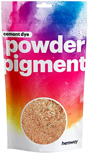 Hemway Cement Dye Powder Pigment Concrete Color Render Mortar Pointing Powdered Brick Toner Plaster - Metallic Copper - 50g / 1.75oz