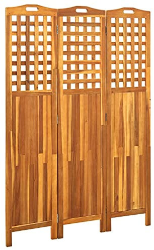 INLIFE 3-teiliger Raumteiler 121x2x170 cm Akazie Massivholz