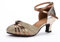 Scarpe da Ballo Donna Elegante Tacco Medio Salsa Scarpe Latine Scarpe da Ballo Tango(Oro, 39EU Normale)