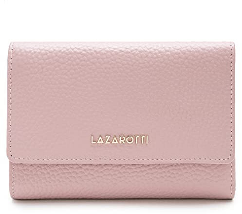 Lazarotti Bologna große Leder Damen-Geldbörse | großes Reißverschlussfach, 15 Kartenfächer, RFID-Schutz | 14 x 10 x 3,5 cm (2 Breiten einstellbar)