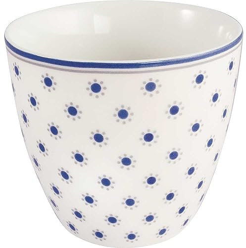 GreenGate Latte Cup Harriet Weiß mit Blumen Kaffeebecher 300 ml