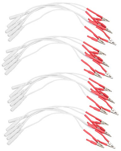 20 Stück/Beutel Clip-Elektrodenkabel für TENS-Gerät Physiotherapie Maschine hochwertige Clip-Elektroden-Zuleitungsdrähte für TENS-Kabel zur Verwendung bei der Physiotherapie