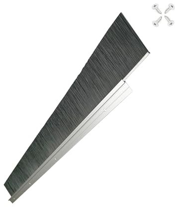 Brosse de porte enroulable pour porte de garage - Retsun de 7,9 cm de largeur nette - Durable et facile à monter - Fixation en aluminium (argent, 3)