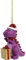 Weihnachtskugel zum Aufhängen, Dinosaurier, Violett mit eingraviertem Namen, personalisierbar