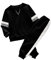 Haloumoning Kinder Trainingsanzug Jungen Sportanzug Rundhalspullover und Hose mit Kordelzug Schwarz 10-12 Jahre
