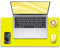 METEOROCK Non-Slip Desk Pad, PU Leather Desk Mat with Suede, Laptop Mat for Desk, 60 x 35 CM Large Mouse Pad, Mouse and Keyboard Mat, Desk Table Protector Mat for Office/Home/Decor (Lemon Yellow)