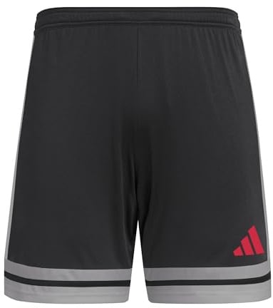 Adidas Hombre SQUADRA25 Short, Black/Team Grey Four/Pure Ruby, XXL