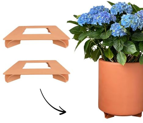terraced® - Set di 2 sottobicchieri – Colore: Terracotta – Rettangolare – 27 x 27 cm – Sottovaso – Materiale riciclato – Made in Germany