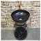 Mueble de tocador de estilo industrial con lavabo, armario moderno con grifo y desagüe, armario de baño de pie, 45 x 84,8 cm, C: cobre rojo (D: negro sin espejo)