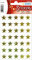 HERMA 3998 Weihnachtssticker, Gold Sterne 5-zackig (Ø 8 mm, 35 Aufkleber, Folie, glänzend) selbstklebende Weihnachtsdeko, permanent haftende Etiketten für Weihnachten, Geschenke, Adventskalender
