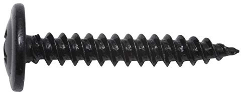 Blechschraube mit Bund / Flachkopf / schwarz verzinkt / Kreuzschlitz / 3,5 x 13 mm / 100 Stück