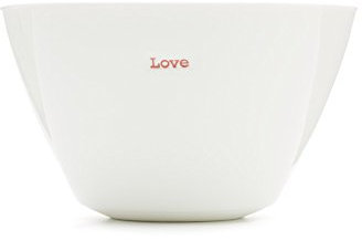 Keith Brymer Jones - Word Range - Medium Ceramic White Bowl - love - 500ml - Gift Boxed